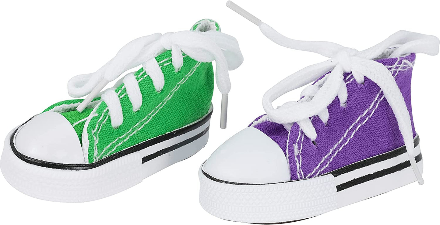4 Mini Sneakers Colorful Cotton Rubber Bird Safe Parrot Quaker Parrotlet Cockatiel