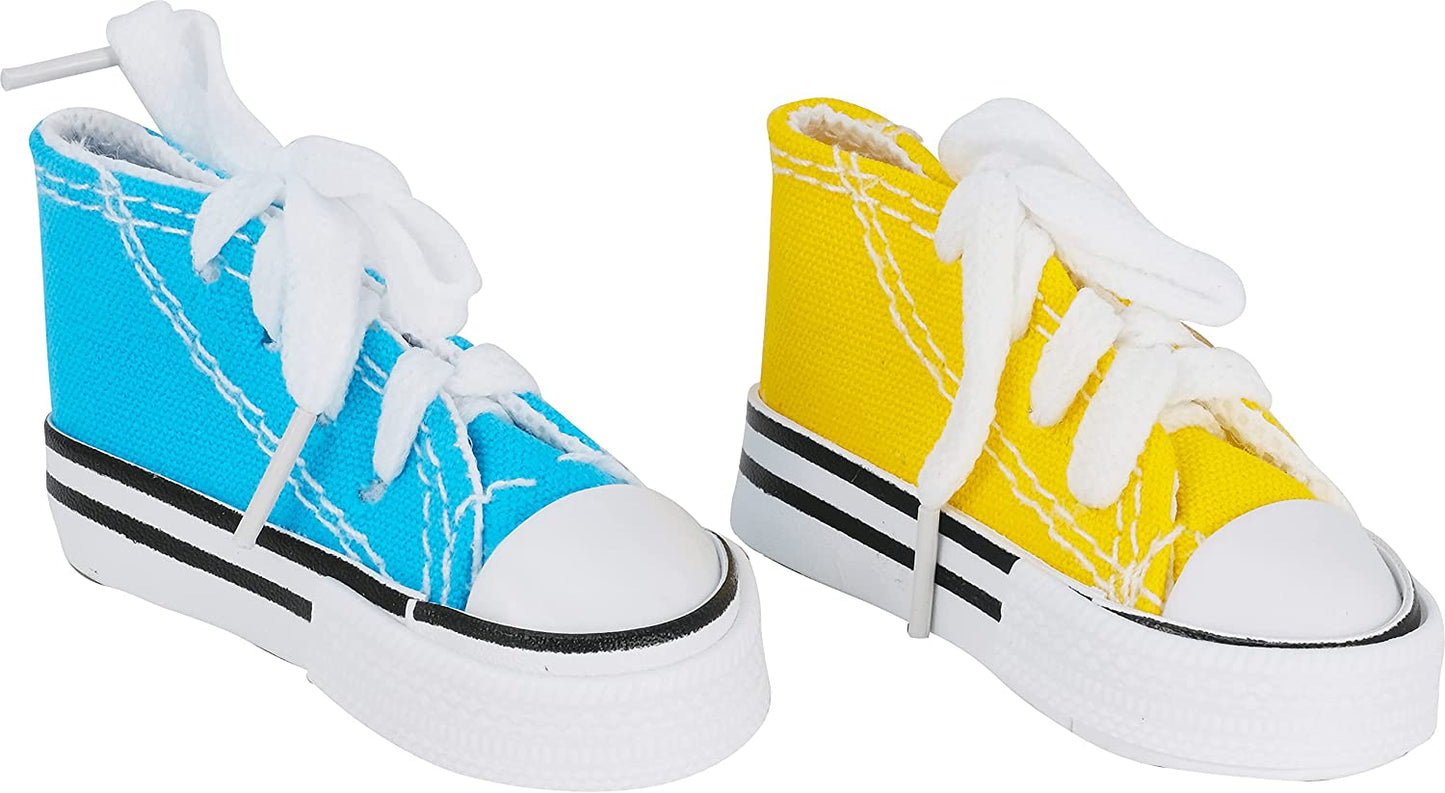 4 Mini Sneakers Colorful Cotton Rubber Bird Safe Parrot Quaker Parrotlet Cockatiel