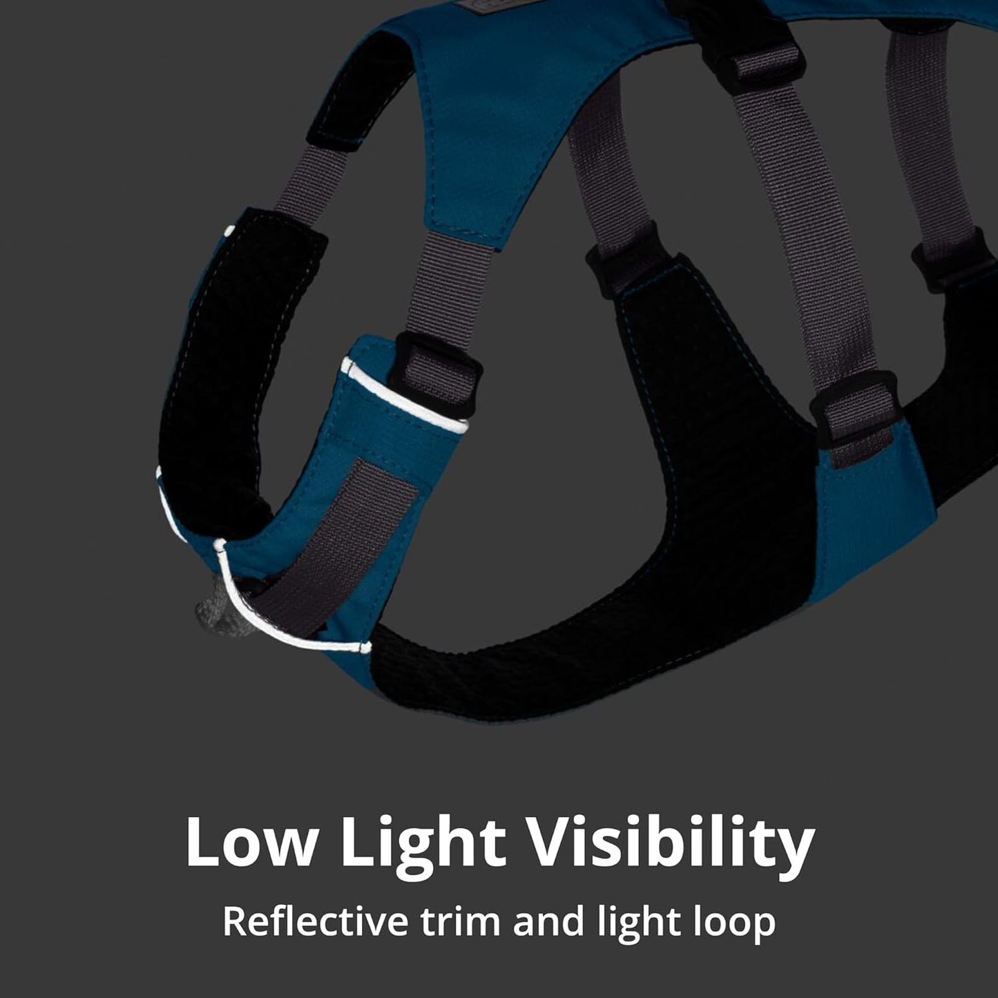 , Flagline Dog Harness, Lightweight and Reflective, No Pull Dog Lift Harness for Hiking, Running and Everyday Use, Granite Gray, Xx-Small