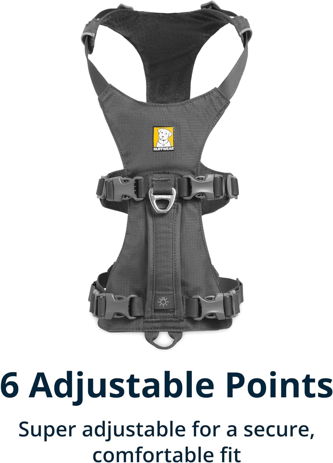 , Flagline Dog Harness, Lightweight and Reflective, No Pull Dog Lift Harness for Hiking, Running and Everyday Use, Granite Gray, Xx-Small