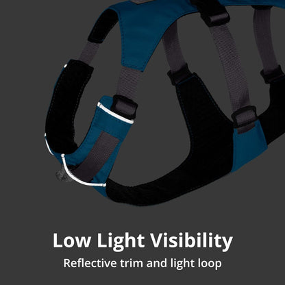 , Flagline Dog Harness, Lightweight and Reflective, No Pull Dog Lift Harness for Hiking, Running and Everyday Use, Granite Gray, Xx-Small